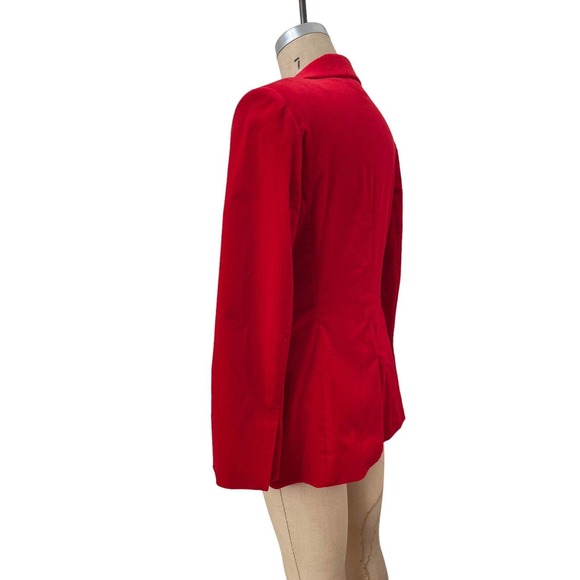 THEORY Suit 2 Pc Red Velvet Coat Pants New Silk Lining Size 8 Holiday Career - Picture 5 of 15